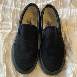 Black slip on vans 7.5